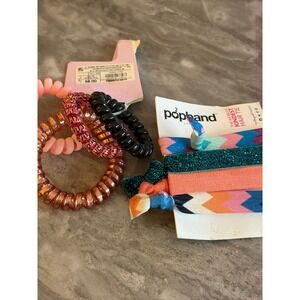 Hair Ties Spiral Bracelets Kids  Sparkle Coral